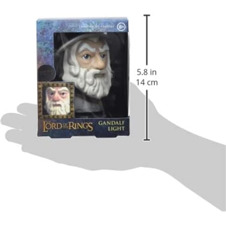 Paladone Icon Licht: Herr der Ringe - Gandalf, Nachtlicht 12cm hoch, batteriebetrieben (2x AAA) – Bild 3