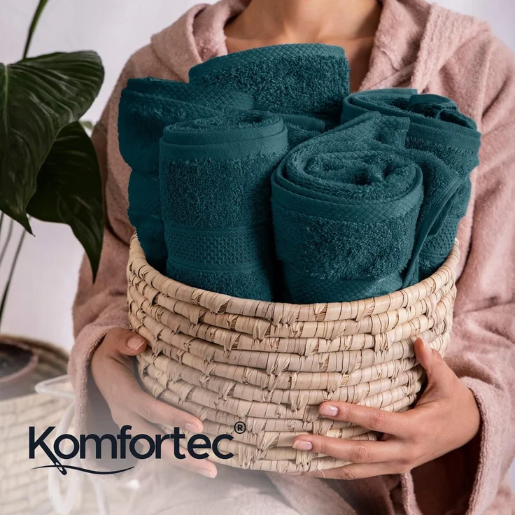 Komfortec Handtuch Set Handtuch Set 100% Baumwolle, 4&6 Teilig, Handtücher & Duschtücher, Frottee (Set, 4-St), Weich – Bild 7