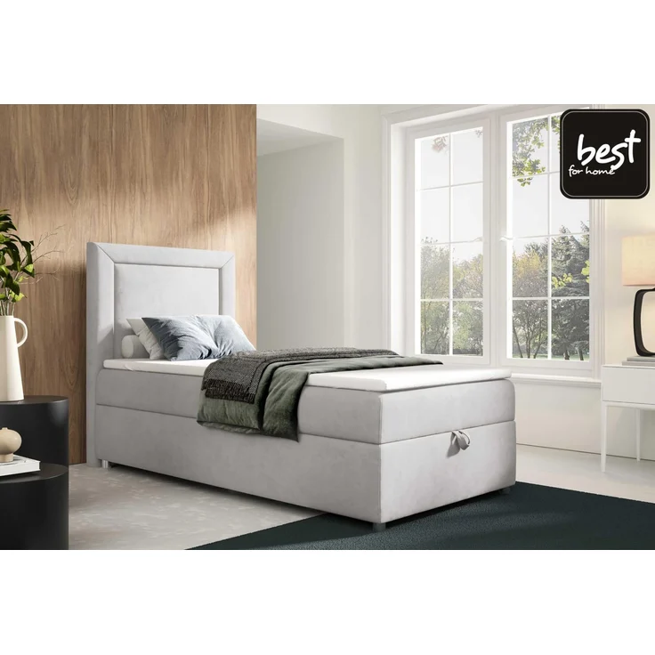 Best For Home Trinity K3 Einzelbett mit Boxspringbett und Bonnell-Federkernmatratze – Bild 2
