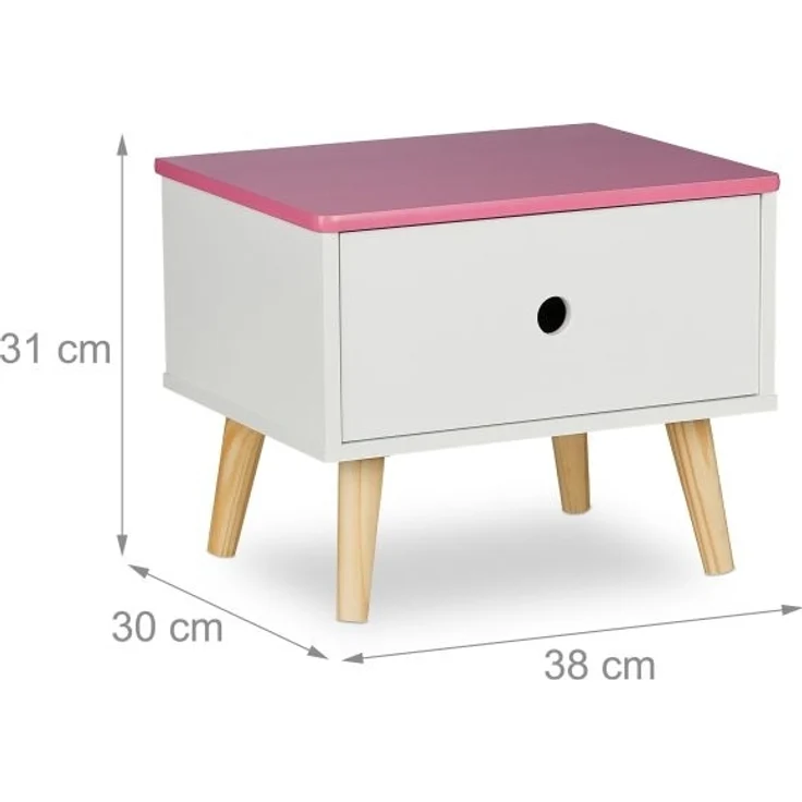 Nachttisch für Kinder mit Schublade 10037766 – Bild 4
