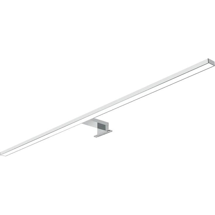 kalb LED Spiegelleuchte 100cm LED Badleuchte Badlampe Spiegellampe 230V, silbergrau, neutralweiß