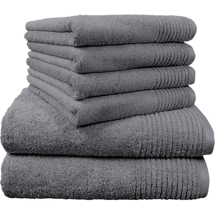 Dyckhoff Handtuch Set Brillant, Walkfrottee (Set, 6-St), mit Streifenbordüre,4 Handtücher (50x100cm), 2 Duschtücher (70x140cm) – Bild 2