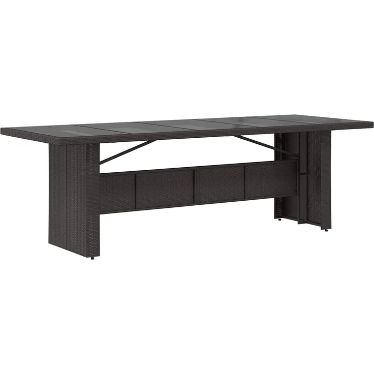 vidaXL Outdoor-Essgruppe 11 stk. Schwarz Poly-Rattan 3448945 – Bild 9