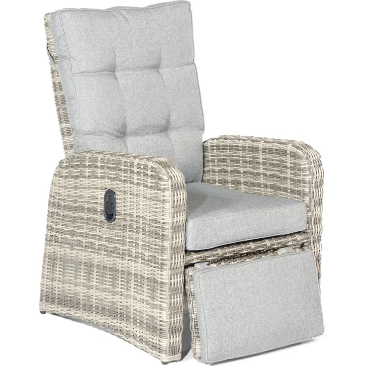 SunnySmart Garten-Relax-Sessel Allianz Aluminium mit Kunststoffgeflecht vintage-taupe Loungesessel – Bild 2