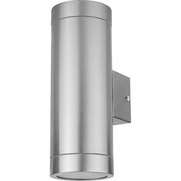 Grafner Außen-Wandleuchte Wandlampe Edelstahl Leuchte Lichtschein Up Down Oben Unten, ohne Leuchtmittel, Maße: ca. 10,5 cm x 7,6 cm x 21 cm – Bild 1