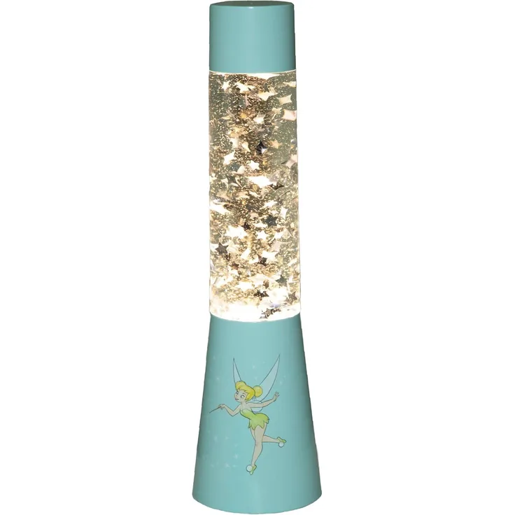 Paladone Disney Tinker Bell Glitter Lavalampe, Flutlicht, Stimmungsbeleuchtung, 33 cm Tischlampe - Lampe - Schreibtischlampe, Mehrfarbig