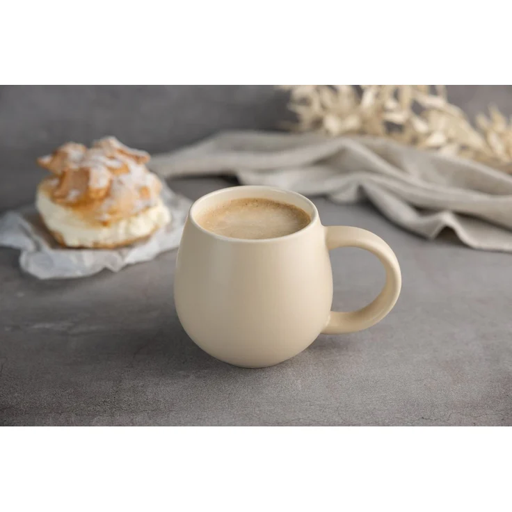 Sallys Tasse Belly Mug, handgemacht aus 400 ml, langer Wärmespeicher durch 100 % Steingut – Bild 3