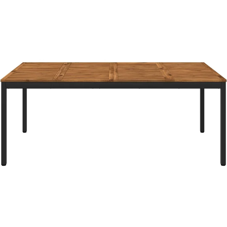 vidaXL Gartentisch NAARDEN Natürlich und Schwarz 196 x 100,5 x 75 cm 3394419 – Bild 3