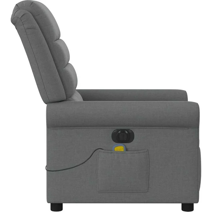 vidaXL Massagesessel Elektrisch Dunkelgrau Stoff 3303305 – Bild 5