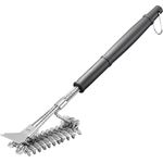 Gefu borstenfreie Grillbürste BBQ, Schwarz/Silber, 44 cm