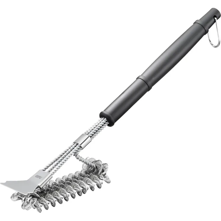 Gefu borstenfreie Grillbürste BBQ, Schwarz/Silber, 44 cm