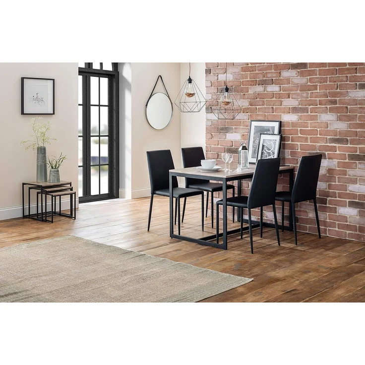 Der Julian Bowen Tribeca Esstisch in Schwarz/Sonoma-Eiche ist ein stilvolles und praktisches Herzstück in deinem Esszimmer – Bild 5