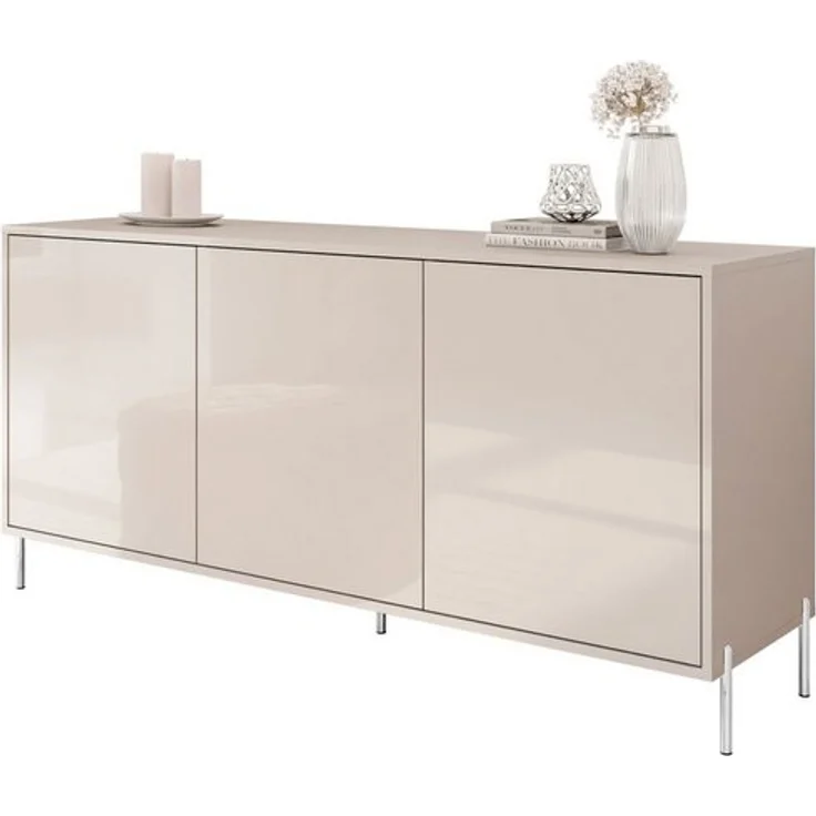 Lookway Kommode SANAYI Kaschmir auf Füßen – Hochglanzfronten und Push-to-Open – Bild 4