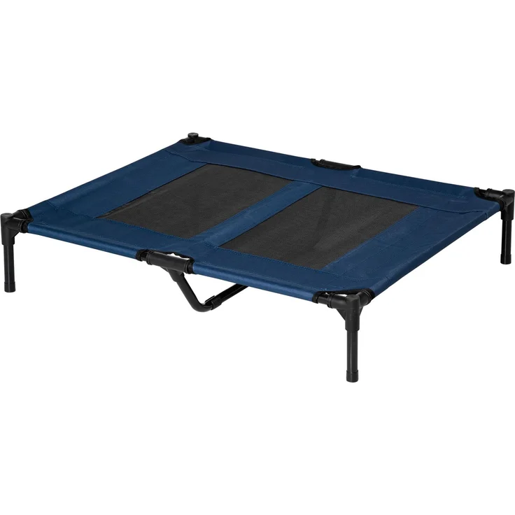 Erhöhtes Hundebett aus 600D-Netzgewebe, Reisebett für große Hunde mit einem Gewicht von bis zu 30 kg, 91,5 x 76,2 x 18 cm, Blau – Bild 2