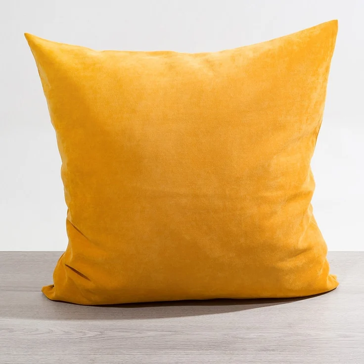 Kissen Deko von Lysel - gelb Uni Jerada 50x50 Polyester kissenbezug Dekokissen – Bild 1