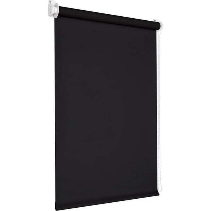 Verdunklungsrollo Klemmfix Verdunkelungsrollo 50x150 cm schwarz [Stoffbreite: 47cm], Victoria M, blickdicht, ohne Bohren, freihängend, Klemmfix, mit Kindersicherung, für Fenster und Türen, Sonnenschutz Sichtschutz – Bild 2