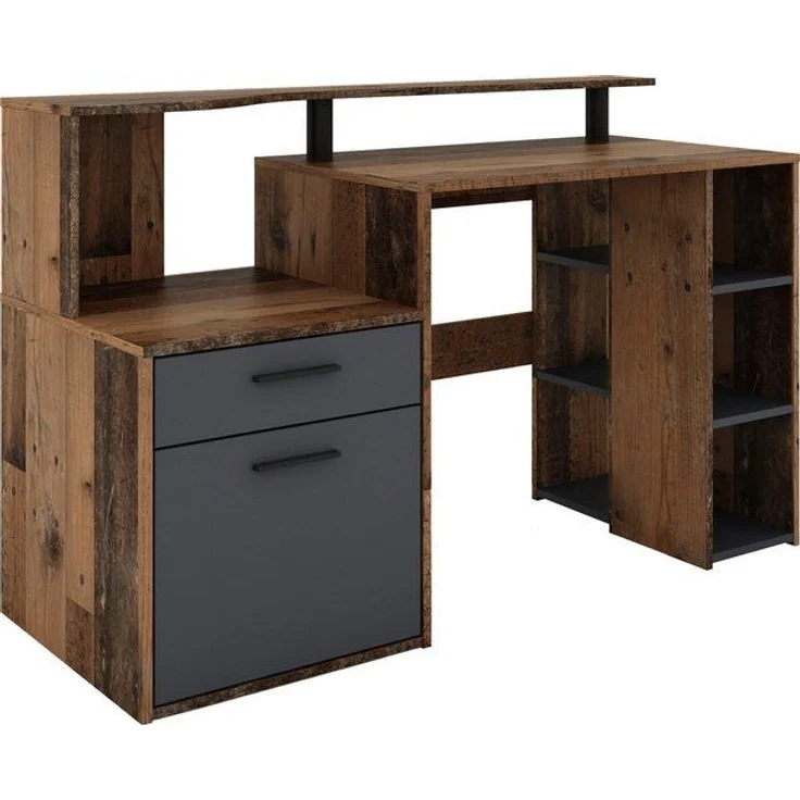 byLIVING Schreibtisch Louise, Breite 140 cm, Regal-Schreibtisch mit viel Stauraum – Bild 4