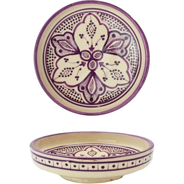 Marrakesch Orient & Mediterran Interior Dipschale Cuenco Alijan, estilo oriental, pintado a mano, en color rosa, 20 cm, Keramik, (1-tlg), Handarbeit