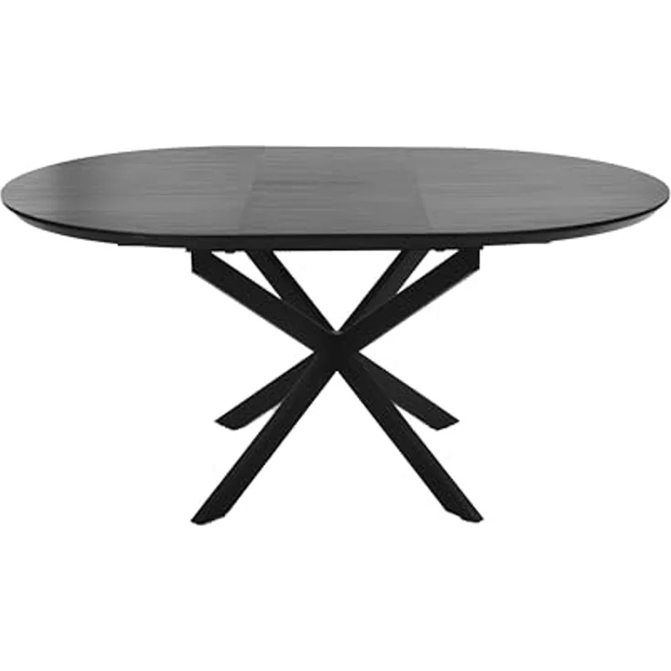 byLIVING Esstisch Oregon, Auszug 120-160 cm, mit Schweizer Kante, Eichen-Optik schwarz – Bild 5