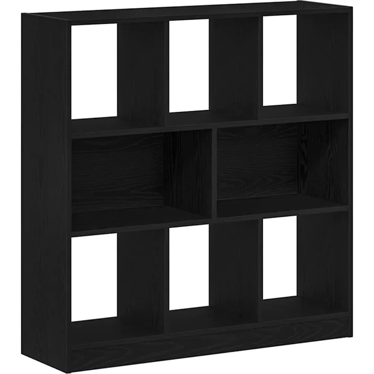 vidaXL Bücherregal Schwarz Eichen-Optik 97,5x29,5x100 cm Holzwerkstoff 862403 – Bild 1