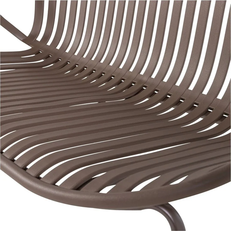 2-Sitzer Gartensofa Bruce - Aluminium & Polypropylen, Lila / Braun – Bild 6