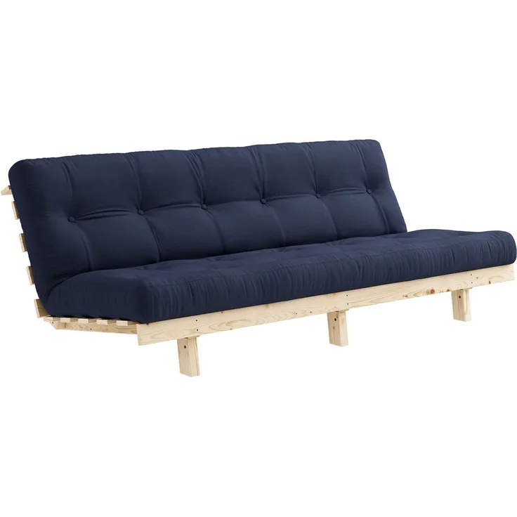 Karup Design LEAN Futonsofa Gestell Natur, Matratze Navy
