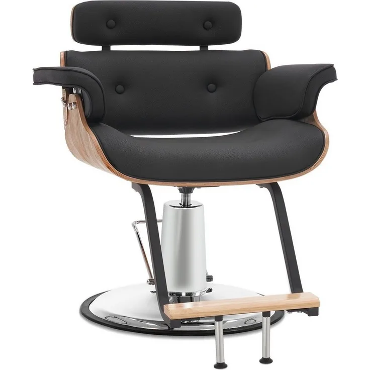 Barberpub Stuhl Barberpub Friseurstuhl Friseursessel Retro Kunstleder 8261, Höhenverstellbar für Herren Damen