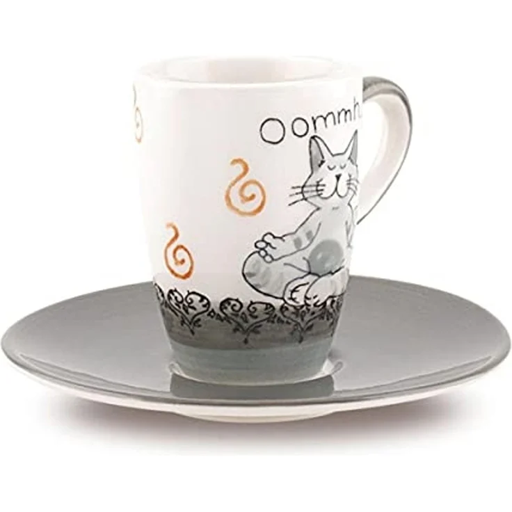 Mila Espressotasse Mila Keramik Espresso-Tasse mit Untere Oommh Katze Pure, Keramik – Bild 2