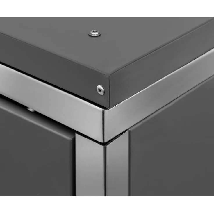 vidaXL Mülltonnenbox für 4 Tonnen 276,5x77,5x115,5 cm Edelstahl 149557 – Bild 9