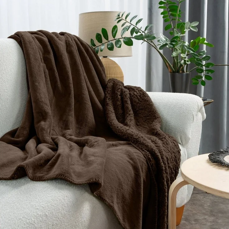 Wohndecke TEDY warme Decke für Herbst & Winter, Eurofirany, Teddy-Fleece, kuschelige Sofadecke, Sesselschoner, Extra weich – Bild 4