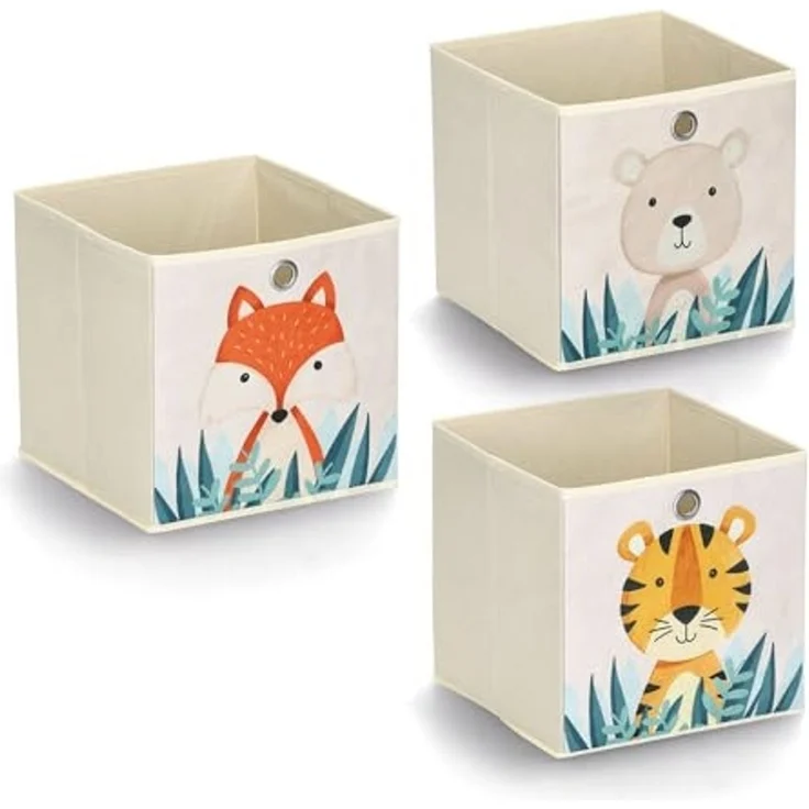 Aufbewahrungsbox Bär, Vlies - Beige – Bild 4