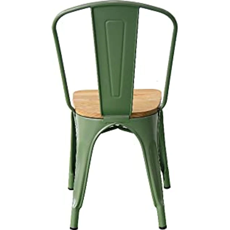 RED DECO Stuhl, Metall Holz, grau, one Size – Bild 5