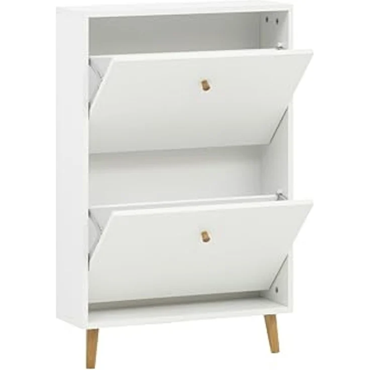 Schildmeyer Flurmöbel-Set Bjarne 702063, 2X Schuhschrank, 2X Hakenpaneel, mattweiß – Bild 4