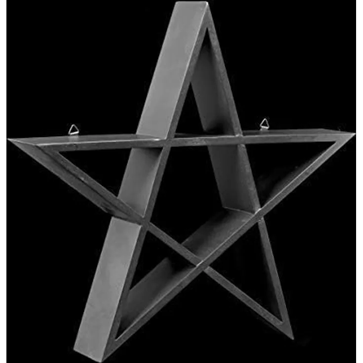 Figuren Shop GmbH Wandregal Wandregal - Schwarzes Pentagramm - Gothic Deko