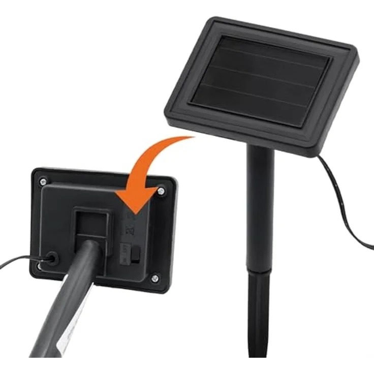 Spetebo LED Gartenleuchte LED Solar Gartenstecker 43 cm im Sprudelsäule Design - 4er Set, Design: Luftblasen, LED fest integriert, warm weiß, Akku ist austauschbar – Bild 5