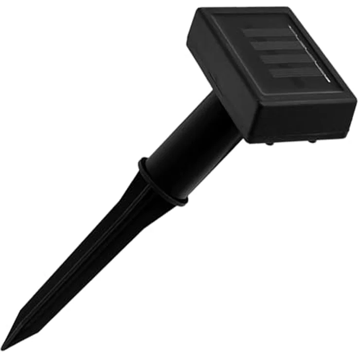 Spetebo LED-Lichterkette Solar mit 10 bunten LED Glühbirnen, 10-flammig, 450 cm lang - Garten Dekobeleuchtung mit farbigen Lampen – Bild 3