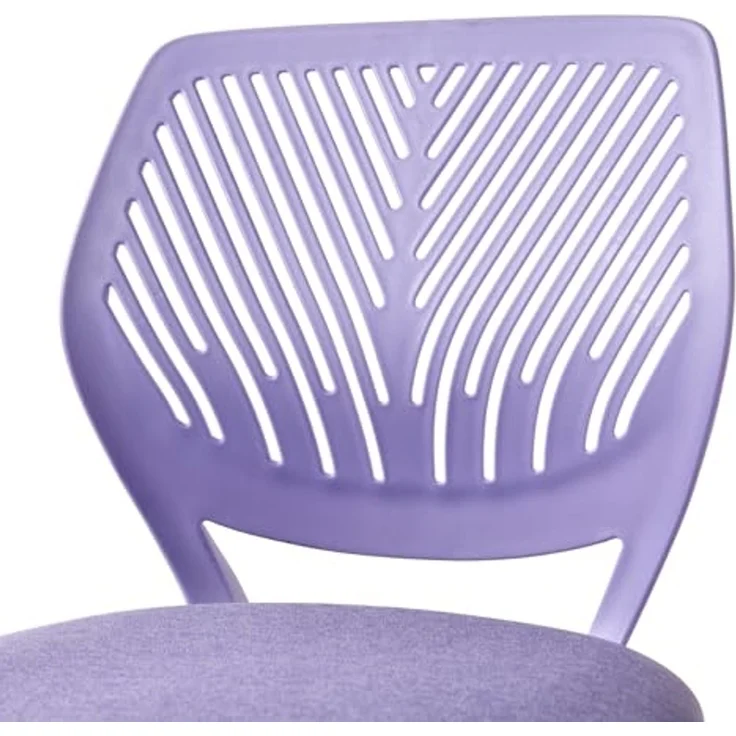 FurnitureR Bürostuhl für Jugendliche, Arbeitsstuhl ohne Armlehnen, höhenverstellbar, eleganter Studienstuhl für Zuhause und Büro, Violett Morandi – Bild 4