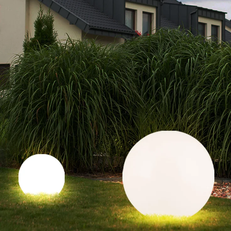 2er Set LED Solarleuchten, Kugel weiß, Erdspieß, D 10/30 cm – Bild 5