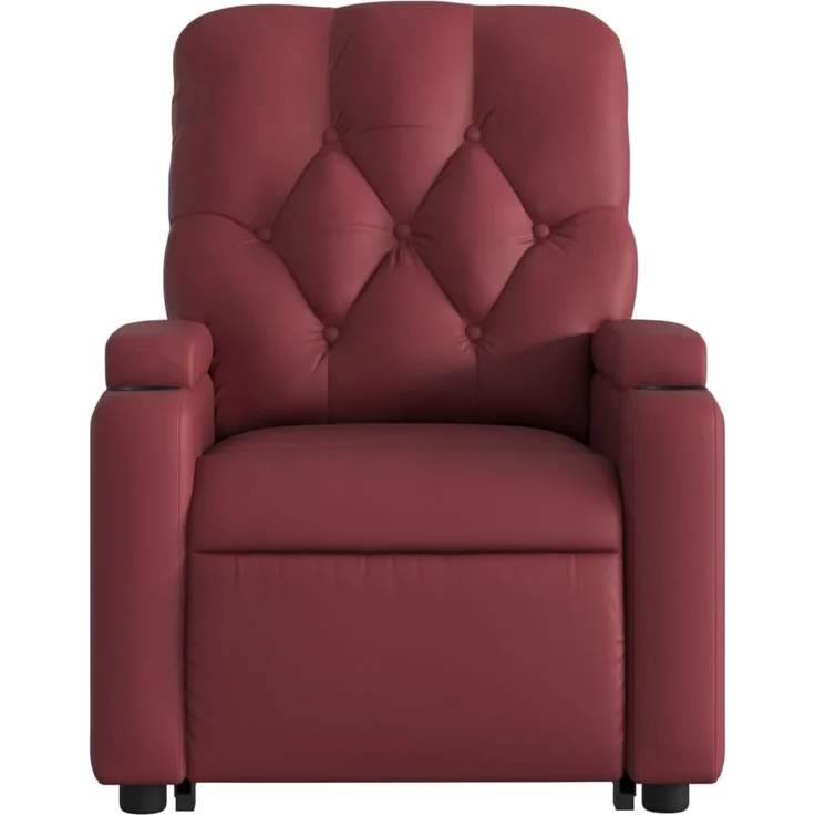 vidaXL Massagesessel mit Aufstehhilfe Elektrisch Weinrot Kunstleder 3204797 – Bild 7