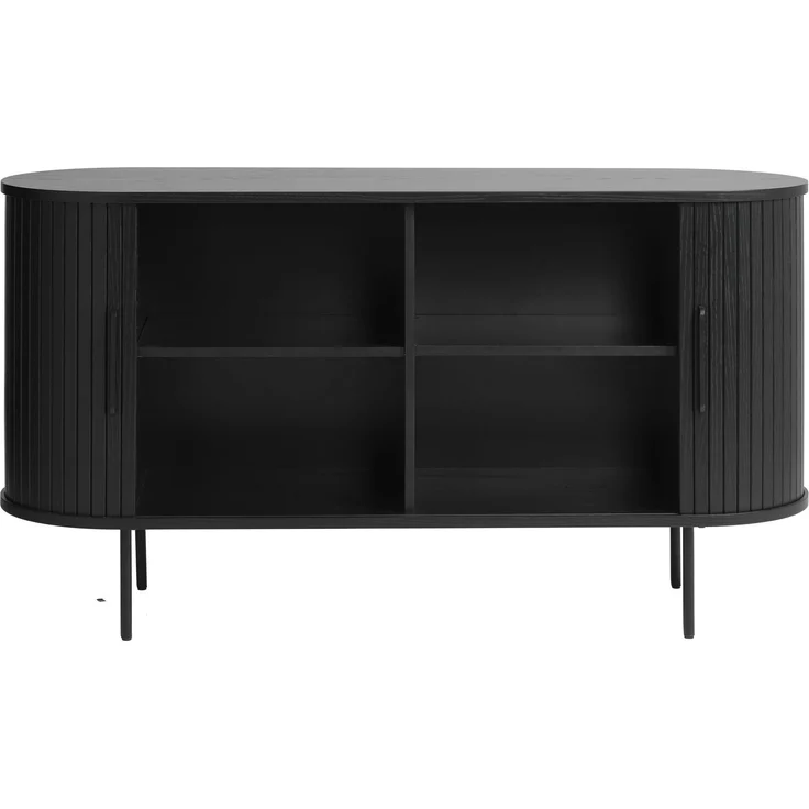Sideboard >Nerja< in Schwarz - 140x76x45 (BxHxT) – Bild 4