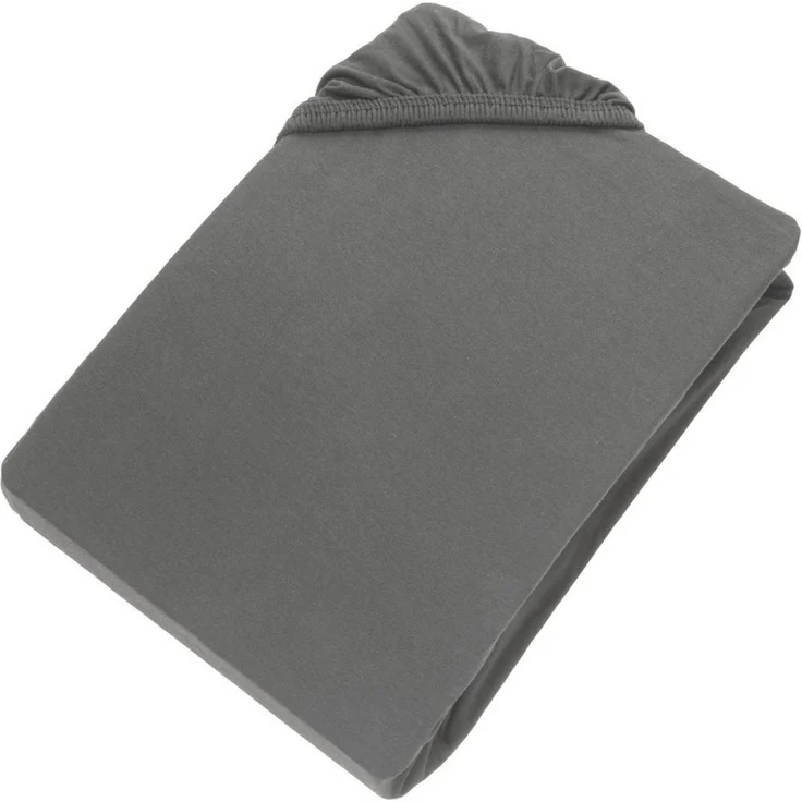 Esprit Spannbettlaken PREMIUM Spannbettlaken, 95% Baumwolle, 5% Elasthan, Gummizug: rundum, (1 Stück), 100 x 200 cm in Anthrazit – Bild 1
