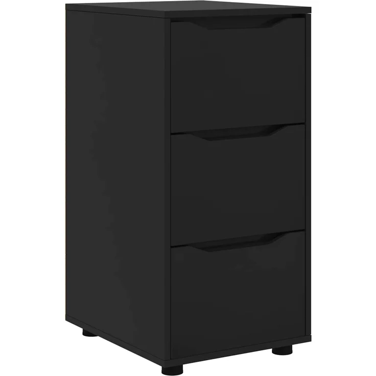 vidaXL Aufbewahrungsschrank 40 x 48 x 81 cm Holzwerkstoff Schwarz 888868 – Bild 2