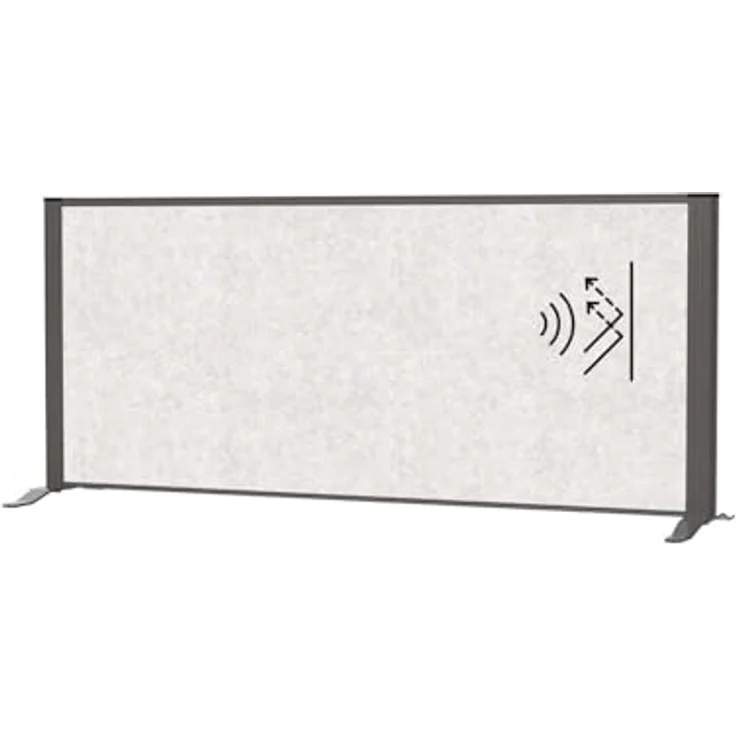 MAUL Tisch Trennwand Akustik MAULconnecto 120x50 cm | Raumteiler für Schreibtisch, Sideboard | Raumtrenner mit Standfüßen | Akustikvlies (4000 g/m²) als Sichtschutz und Schalldämmung – Bild 2