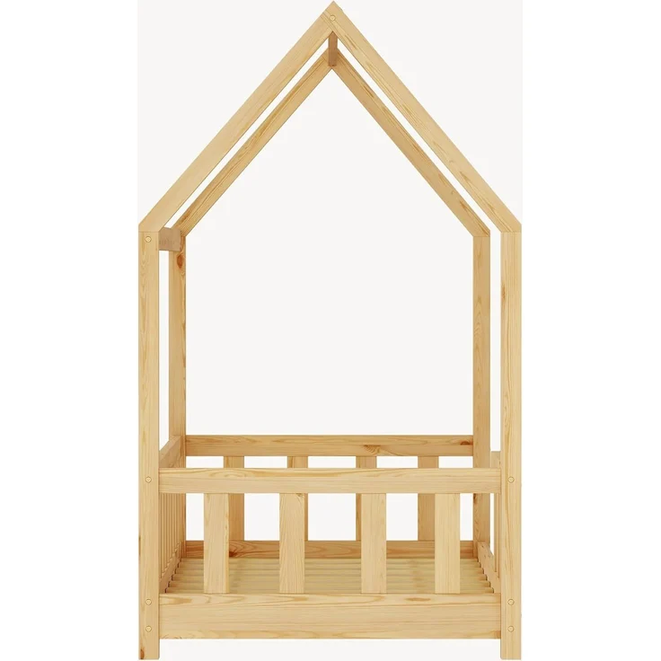 Hausbett Hesel mit Rausfallschutz 70x140 cm Natur [en. casa] – Bild 7