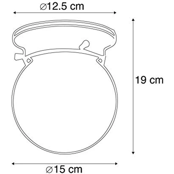 Qazqa Deckenleuchte Scoop, ohne Leuchtmittel, E27, Weiß, Retro, Glas, 1-flammig – Bild 3