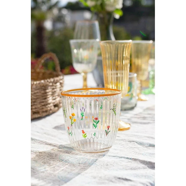 Hermia Concept 'Botanical 290' Gläser-Set (4-teilig), Gelb / Grün, 8,6 x 8,6 x 8,5 cm, 290 ml – Bild 1