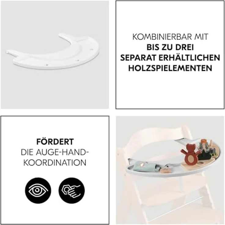 Hauck Arketa Play Tray White Spielbrett Motorikspielzeug – Bild 3