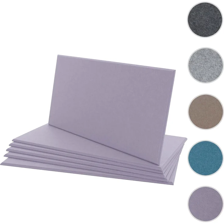 6er-Set Akustikwandpaneel HWC-L52, Wandpaneele Akustikplatten, schalldämmend 1qm Fläche 60x30cm ~ flieder – Bild 9