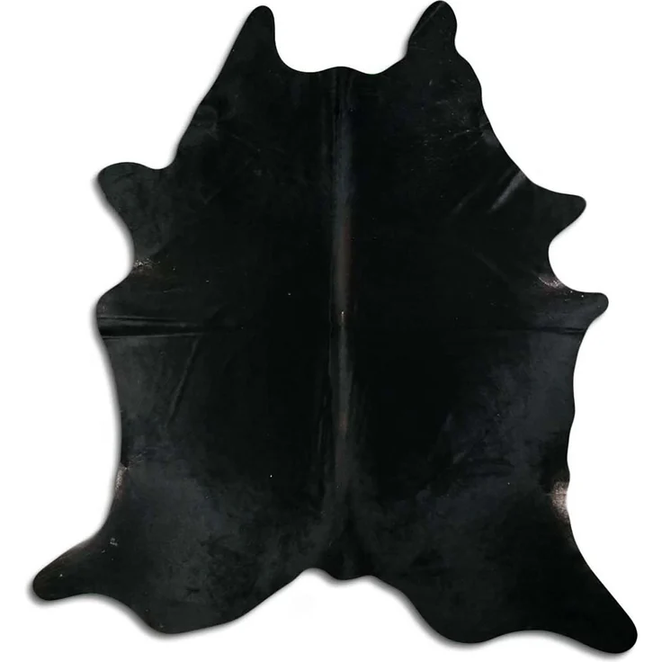 Livorio Fellteppich, Rinderfell schwarz / black, 200 x 225 cm – Bild 1