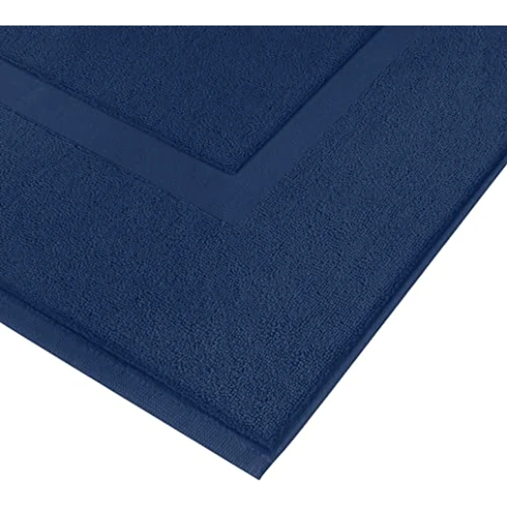 Utopia Towels Badematten mit Baumwollbändern, Marineblau, [kein Badezimmerteppich], 100% ringgesponnene Baumwolle – sehr saugfähig und maschinenwaschbar, Dusch-Badezimmer-Bodenmatte (2 Stück) – Bild 5